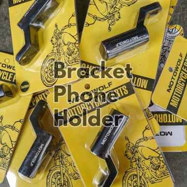 Bracket Breket Motowolf Phone Holder GoPro Lampu Tembak