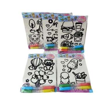 MAINAN ANAK 3D INSTANT STICKY ART EDUKASI GAMBAR WARNA KREATIF 3D EKON