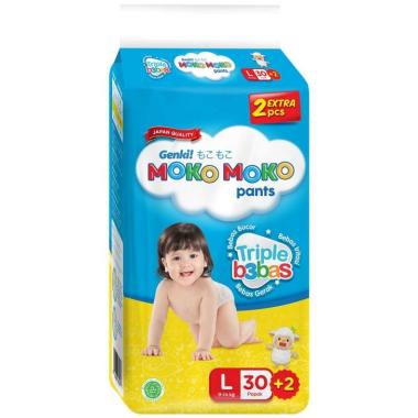 GENKI MOKO MOKO Pants Popok [Size L/ 30+2 pcs]