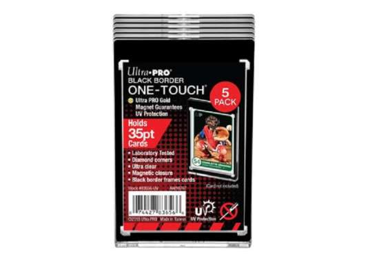Ultra Pro 35PT Black Border One Touch Magnetic Holder (5 Pack)