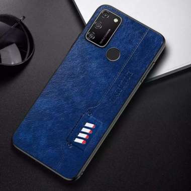 CASE KULIT SAMSUNG A21S CASING KULIT KAIOUYUE DESAIN ORIGINAL CASE Biru