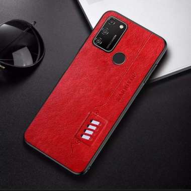 CASE KULIT SAMSUNG A21S CASING KULIT KAIOUYUE DESAIN ORIGINAL CASE Merah