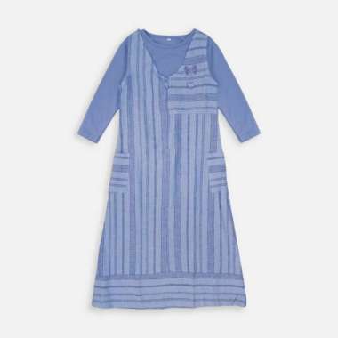 Overall dress panjang Anak/ Rodeo Junior Girl/ Summer Mood 4 tahun Blue