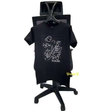 YOUNG G KAOS | Tanda Tangan PATRICK STAR - Regular Fit L Hitam