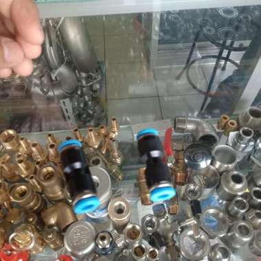 Fitting Pu Neple Angin Lurus Sambungan Selang Ke Selang 8Mm