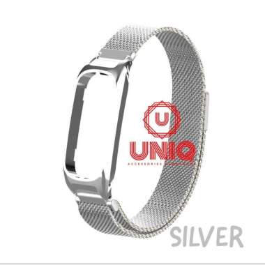 Strap Stainless Steel OPPO Band Smartwatch Strap Milanese Magnetic Loop Oppo Band Original Silver