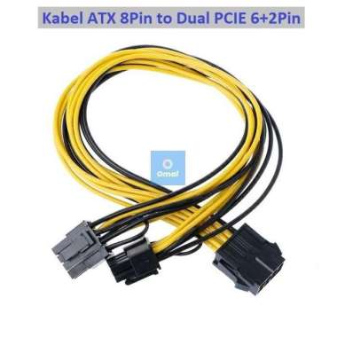 Kabel ATX 8pin Female to Dual 8pin 6+2 Female VGA PSU Power PCIE
