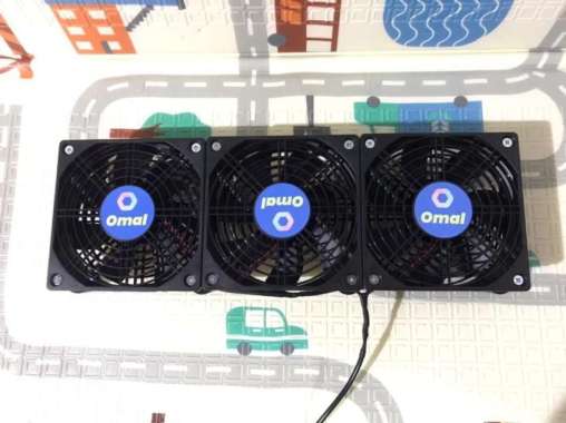 Extra Long Fan Cooling Wifi Router Kipas Pendingin 3 Fan 12v DC 27x9cm - Tanpa Adaptor