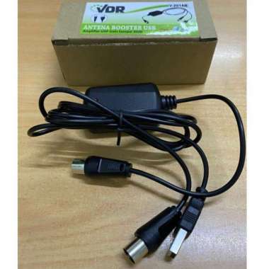 VDR Antena Booster USB V-201AB V210AB Amplifier UHF Gain Sampai 30dB ANTENA BOSTER