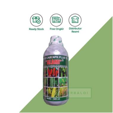 Alami Pupuk NPK Plus TE Cair Bunga dan Buah [500 mL] Biru Tua