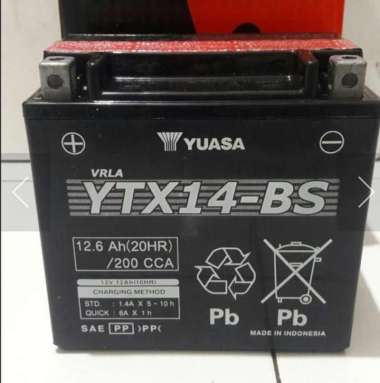 Aki /Accu /Baterai BMW R1200GS, BMW K1300, BMW K1200 YUASA YTX14-BS MF