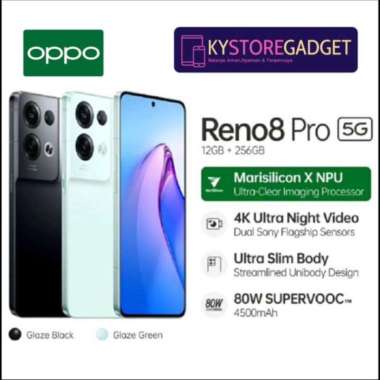 Oppo Reno 8 Pro 5G Ram 13GB(5GB Extended) Internal 256GB Garansi Resmi Gloze Black