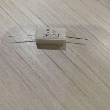 Resistor kapur 0.22 ohm 5 Watt