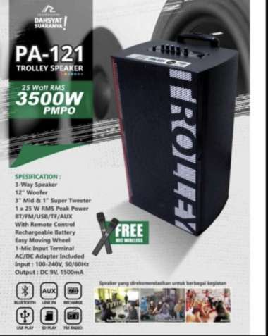 Speaker Portable Roadmaster 12 inch " PA121