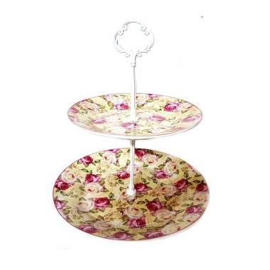 Vicenza PA24 Motif Mawar Piring Susun MULTICOLOR