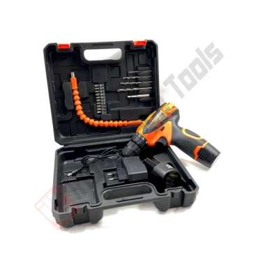 XENON CDD505 Mesin Bor Cordless Bor Baterai Charger Cas Besi Kayu - Drill Baterai 2 BATERAI