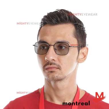 New! Kacamata Photochromic / Antiradiasi / Blueray Besi Montreal Pria + BluRay Bening