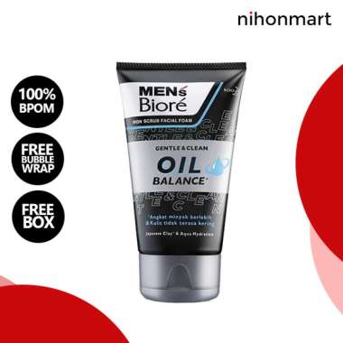 Biore Mens Gentle & Clean Oil Balance 100g