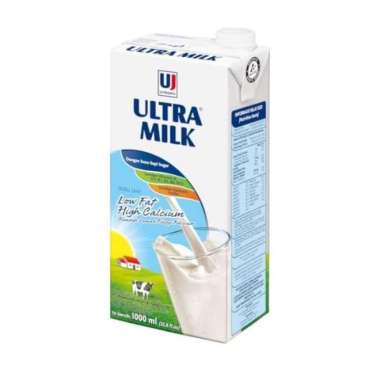 Promo Harga Ultra Milk Susu UHT Low Fat Full Cream 1000 ml - Blibli
