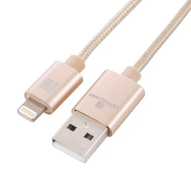 Lexingham L5740 Apple Gold Lightning MFI Cable for iPhone - PUTIH
