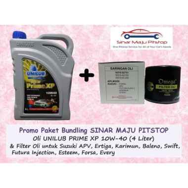 Paket Bundling Oli UNILUB PRIME XP 10W-40 & Filter Oli Mobil SUZUKI KARIMUN & SUZUKI IGNIS & SUZUKI