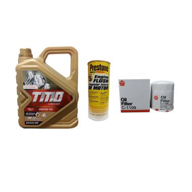 TMO Paket Ganti Oli Mobil for Toyota Corona/ Wish/ Great [TMO 0W-20 API SN 4 Liter/ Engine Flush/ Fi