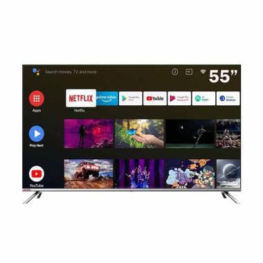 Changhong U55H7 LED TV Android TV [55 Inch/ UHD TV] - Silver Medan