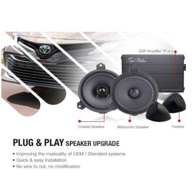 Top Palace Paket Audio Mobil Premium Upgrade for Toyota - Hitam [DSP Amplifier/ Speaker Fullset] Hit