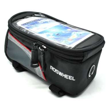 Tas Sepeda MTB Roadbike Handphone Frame Depan Waterproof 5.5 Inchi Black