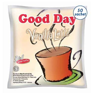 Promo Harga Good Day Instant Coffee 3 in 1 Vanilla Latte per 10 sachet 20 gr - Blibli