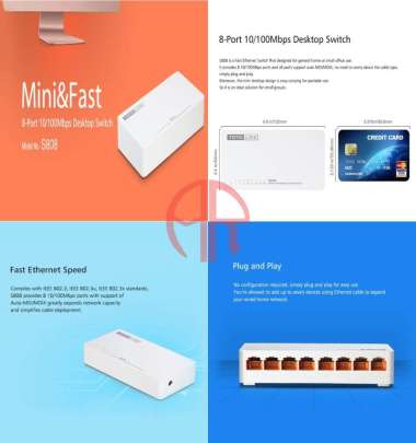 .:: TOTOLINK S808 DESKTOP SWITCH HUB 8 PORT ::. TOTOLINK S808