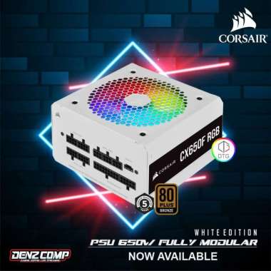 Corsair CX650F RGB WHITE PSU 650W 80+ Bronze Full Modular iCUE