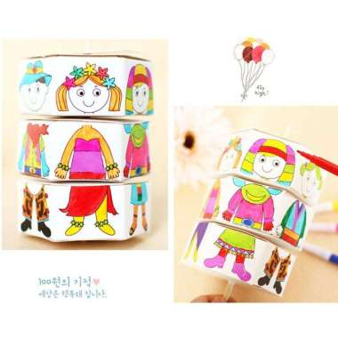 DIY Mewarnai People Character Design Orang bisa diputar2 (Free Spidol)
