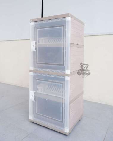 Rak Piring Dapur Minimalis Susun 2 Pintu Bening / Club Dish Rack Whatsup Susun 2