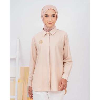 Geulis.id DAILY SHIRT (8 warna) Kemeja Wanita S BEIGE