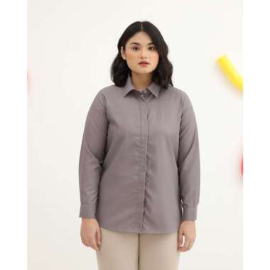 Geulis.id DAILY SHIRT (8 warna) Kemeja Wanita S DARKGREY