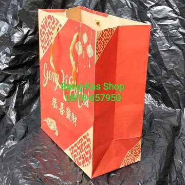 Paper bag IMLEK Merah Mini Craft doff eceran