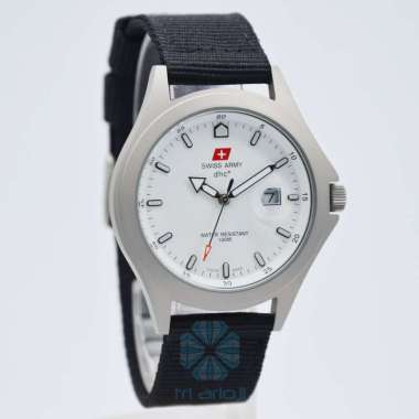 Swiss Army Quartz DHC Kanvas / Nylon SA1880G Tanggal Putih(DOFF)