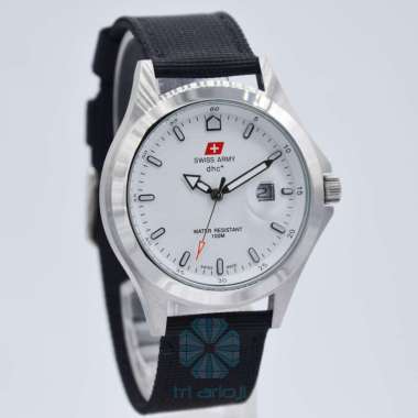 Swiss Army Quartz DHC Kanvas / Nylon SA1880G Tanggal Putih(GLOSSY)
