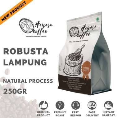 Kopi Hayasa Lampung Robusta - 250 Gr BIJI