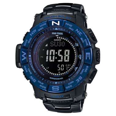 CASIO PROTREK PRW3500SYT-1DR Titanium Multiband 6 Solar Triple Sensor Jam Tangan Pria Blue Black