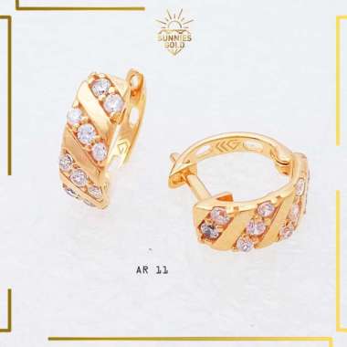 ANTING EMAS ASLI KADAR 6K /300 DAN KADAR 8K/ 375 ANTING RING EMAS ANTING WANITA ELEGAN KASUAL ANTING