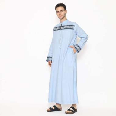 Allev Gamis Pria Muchlas Thobe - Biru S