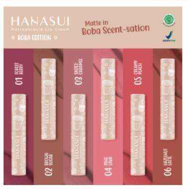 [ BOBA EDITION ] HANASUI MATTEDORABLE LIP CREAM / HANASUI LIPCREAM BOBA EDITION / LIPCREAM HANASUI 0