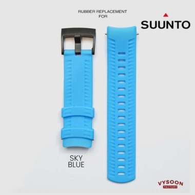 Strap Rubber Tali Karet Suunto 9 Baro / Suunto 9 Baro Titanium Premium Sky Blue