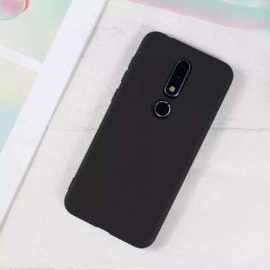 NOKIA X5 5.1 PLUS SOFTCASE MACARON BLACK DOFF SHOCKPROOF SILIKON TPU