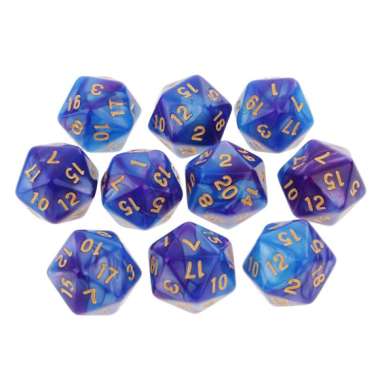 2Pcs Zinc Alloy 20-sided Dices Polyhedral Role Play Game Dice Set Copper 