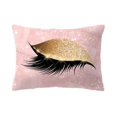 eyelash throw pillow