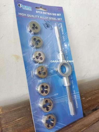 Alat Pembuat Ulir Drat Luar Baut Set 8 pcs merk benz
