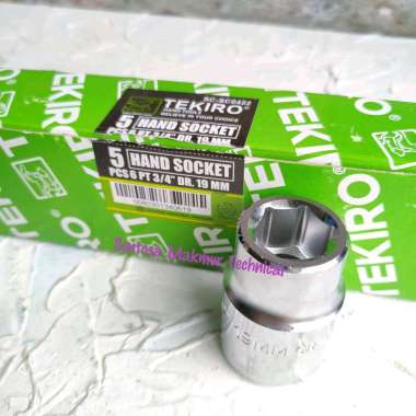 TEKIRO 3/4" 19 MM Mata Kunci Sock Sok Soket Shock 19mm 6PT 12PT 6PT